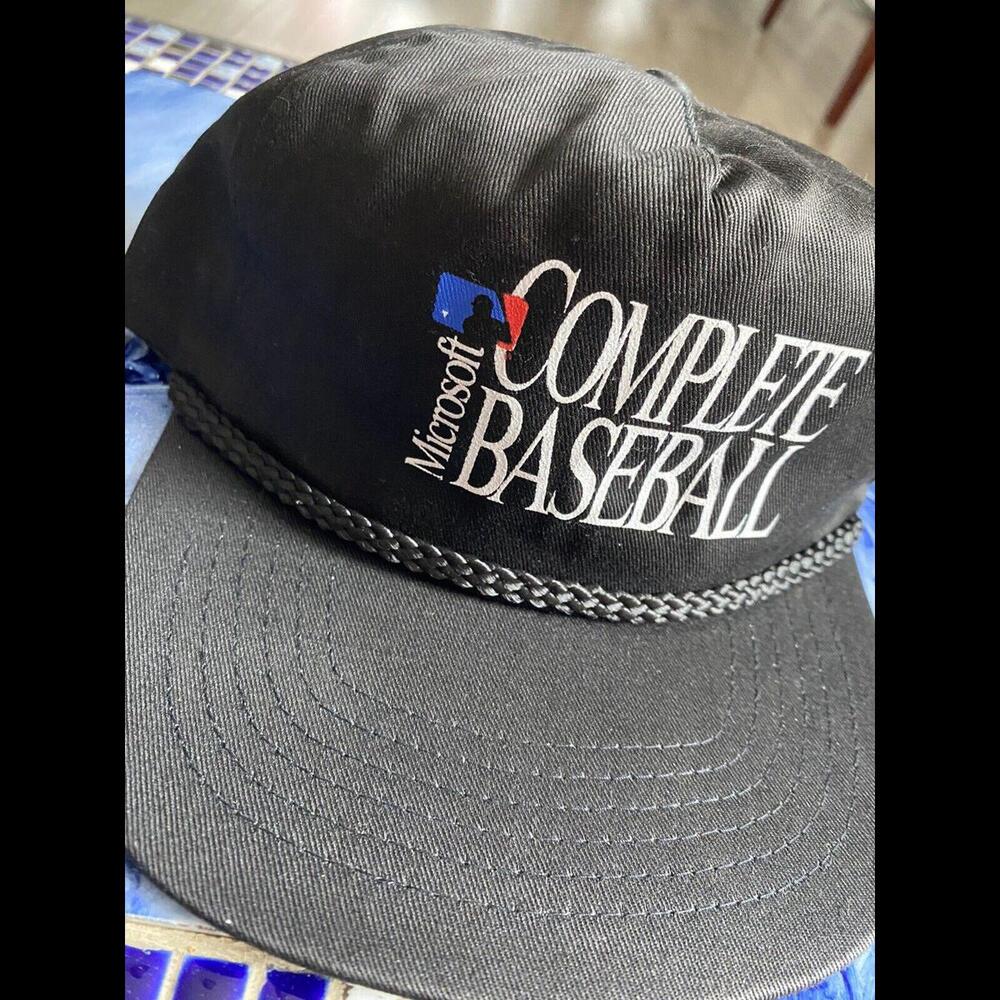 Vintage Microsoft SnapbackPromo PC Microsoft Complete Baseball 1994 Deadstock
